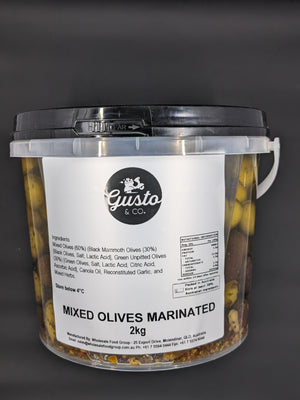 Gusto & Co. Mix Olives Marinated Unpitted 2Kg C4