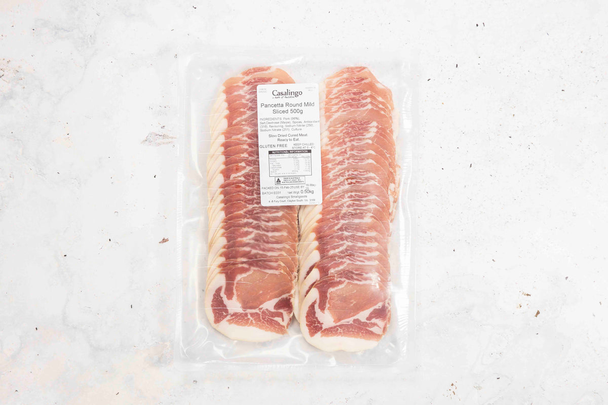 Casalingo Pancetta Rolled Sliced (SFG) 500g C10