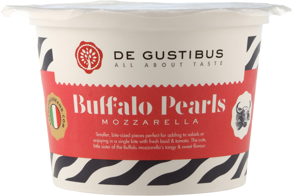 De Gustibus Buffalo Mozzarella Pearls 10x10g C6 (White Lid)