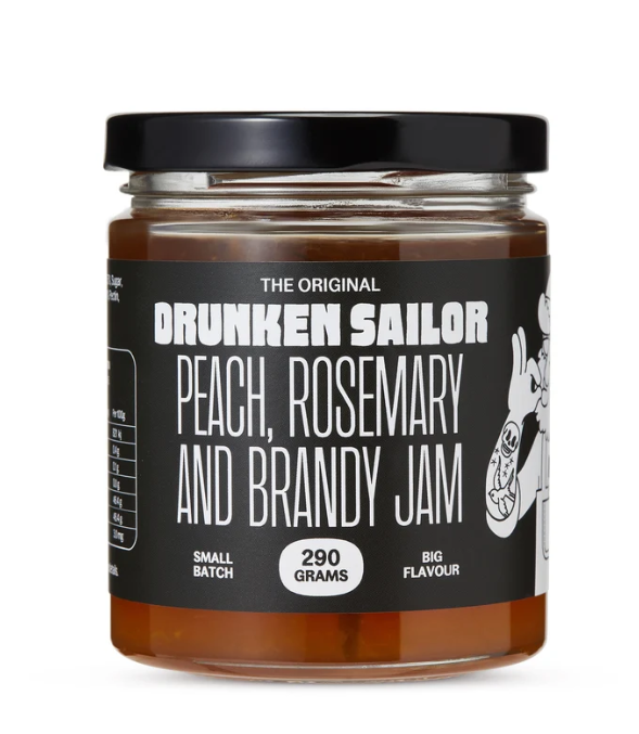 Drunken Sailor Peach, Rosemary & Brandy Jam 290g C6