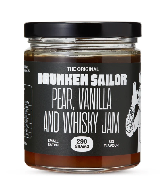 Drunken Sailor Pear,Vanilla & Whisky Jam 290g C6