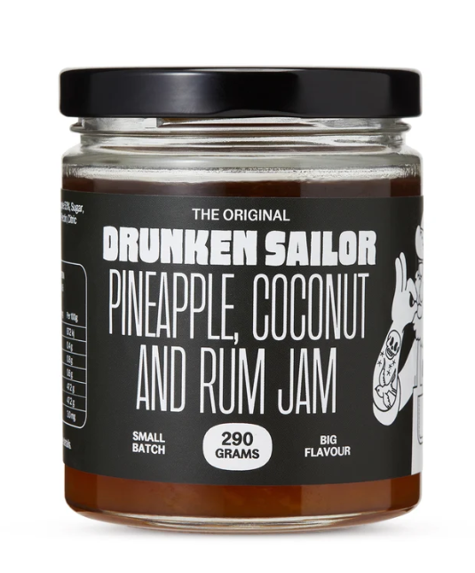Drunken Sailor Pineapple, Coconut & Rum Jam 290g C6