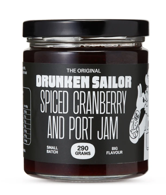 Drunken Sailor Spiced Cranberry & Port Jam 290g C6