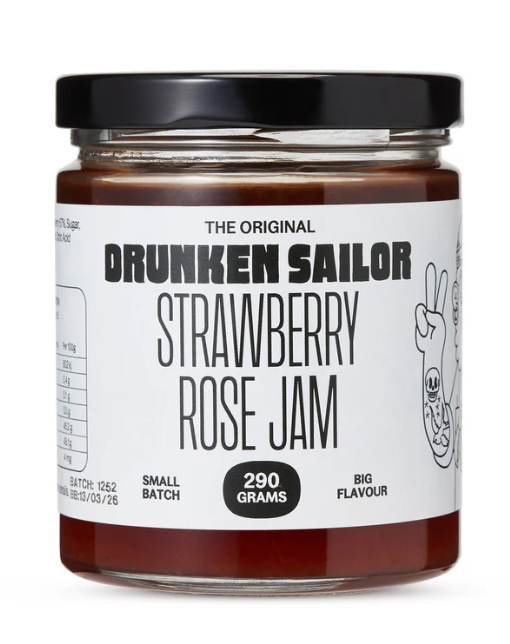 Drunken Sailor Strawberry Rose Jam 290g C6