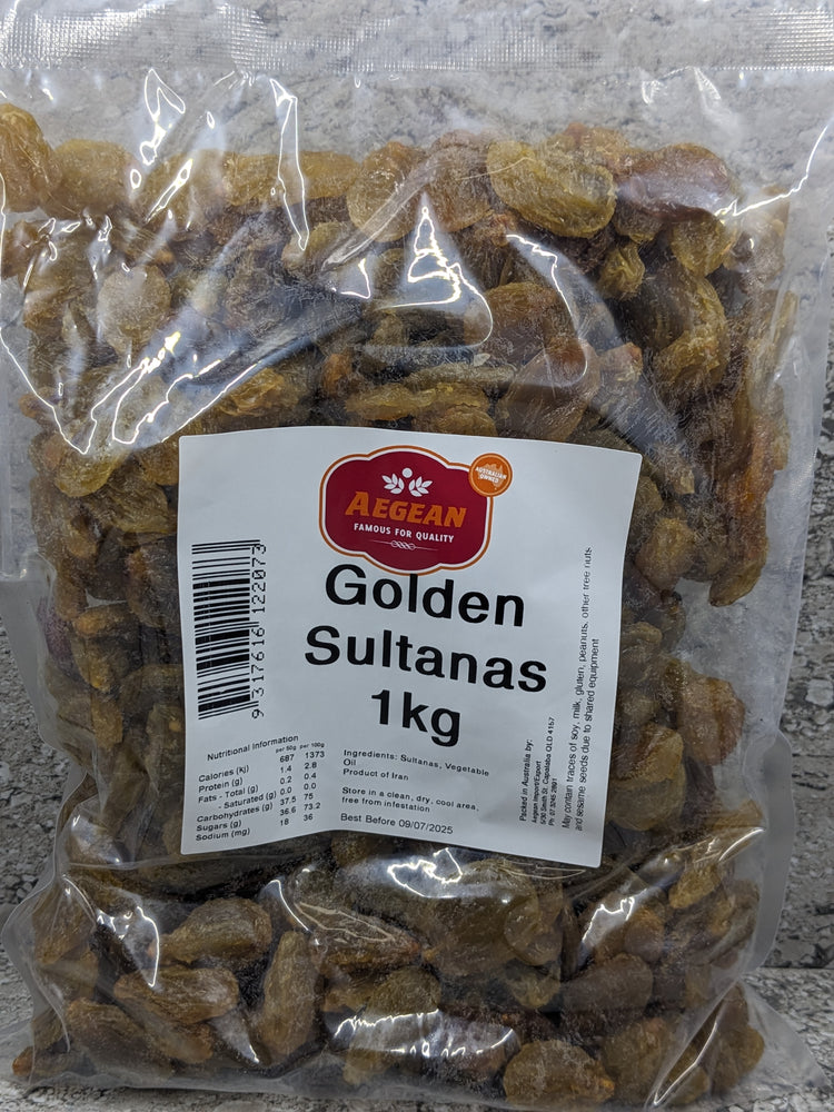 Golden Raisins Sultanas 1kg C10