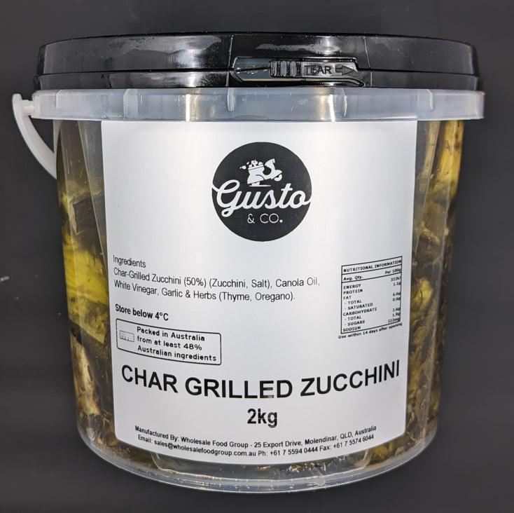 Gusto & Co. Char Grilled Zucchini 2kg C4
