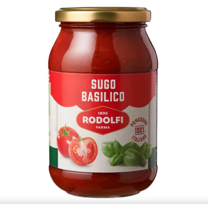 Rodolfi Tomato Sauce With Basil 400g C6