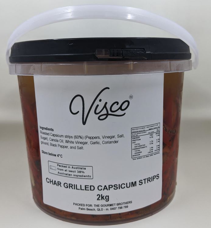 Gusto & Co. Char Grilled Capsicum Strips 2kg C4