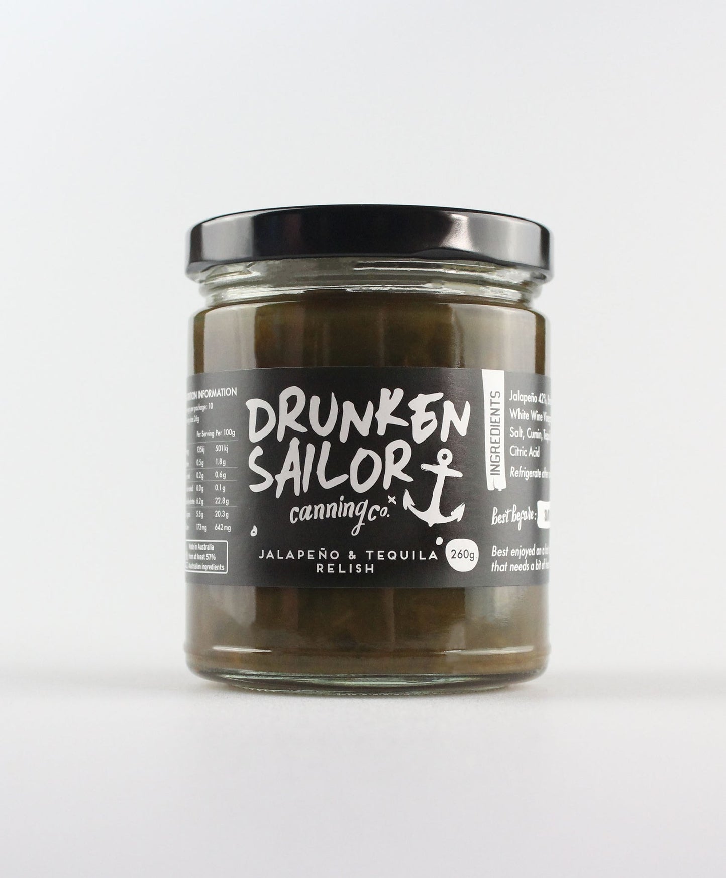 Drunken Sailor Jalapeno & Tequila Relish 260g C6
