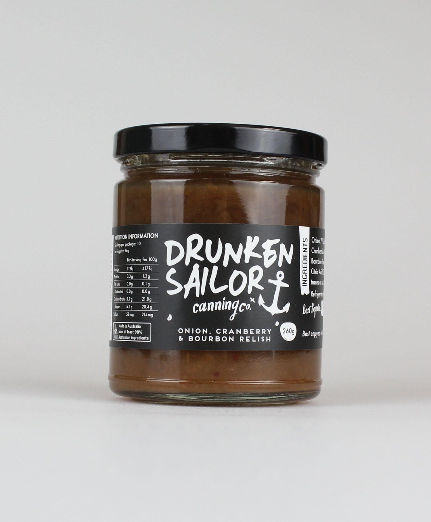 Drunken Sailor Onion,Cranberry & Bourbon Relish 260g C6