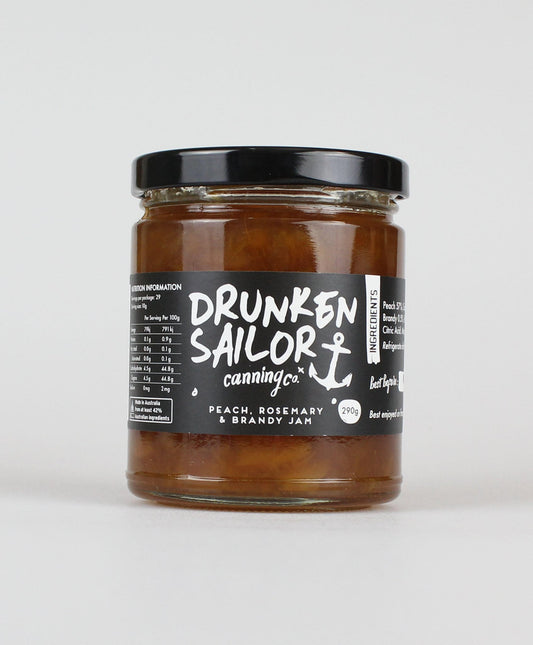 Drunken Sailor Peach, Rosemary & Brandy Jam 290g C6