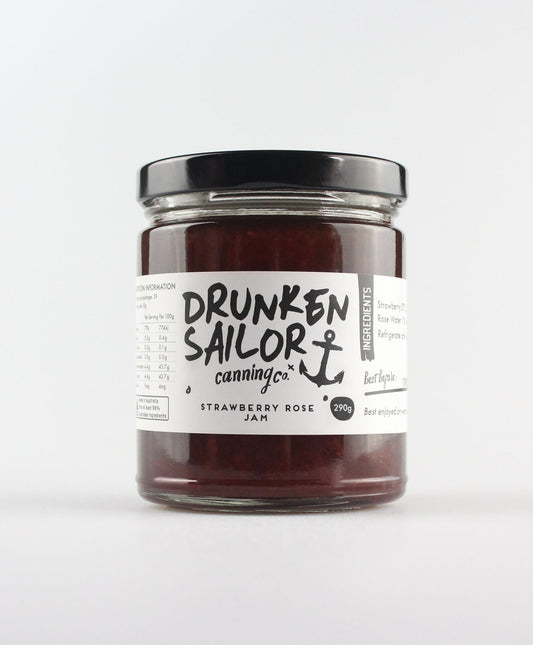 Drunken Sailor Strawberry Rose Jam 290g C6