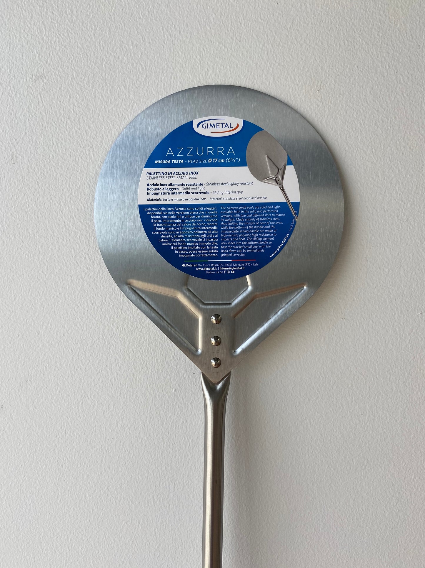 GI.Metal Peel Round Non Perforated 17cm