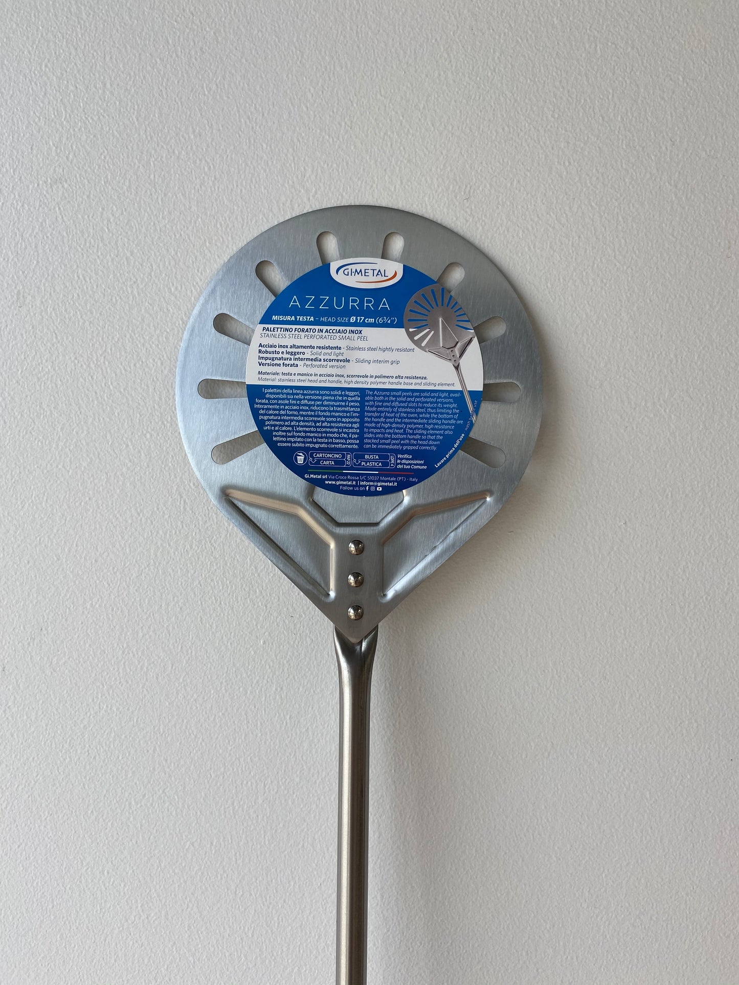 GI.Metal Peel Round Perforated 17cm
