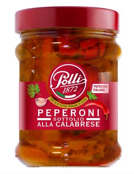 Polli Roasted Peppers ALLa Calabrese 285g C12