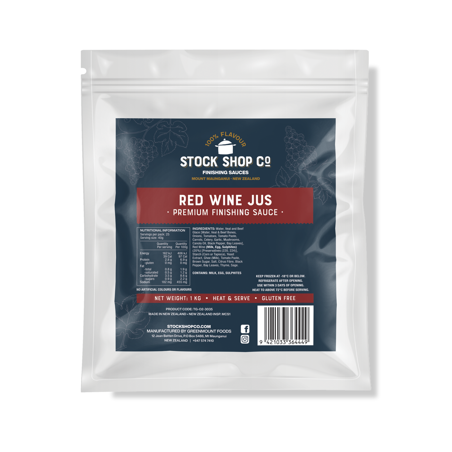 Stock Shop Co. Red Wine Jus 1kg C10